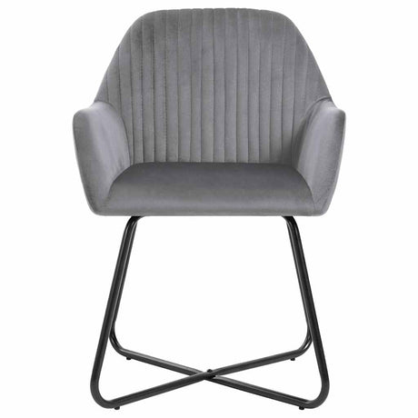 Vidaxl eetkamerstoelen 2 st fluweel grijs