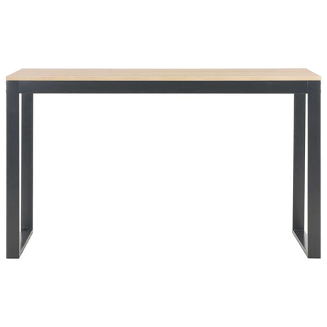 Vidaxl computerbureau 120x60x70 cm zwart en eikenkleurig