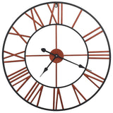 Vidaxl wandklok 58 cm metaal rood