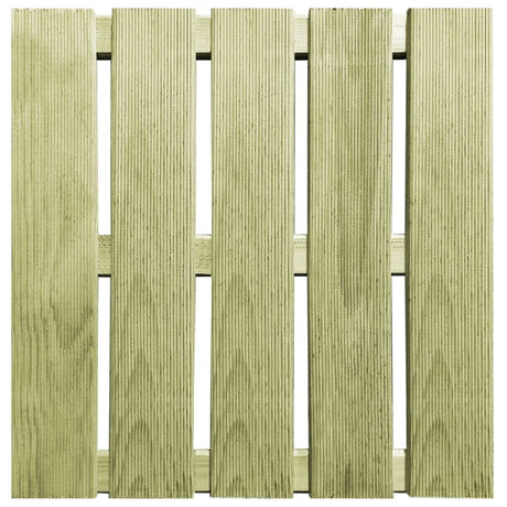 VidaXL 18 st Terrastegels 50x50 cm hout groen