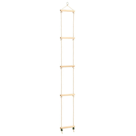 Vidaxl touwladder 30x168 cm massief hout en pe