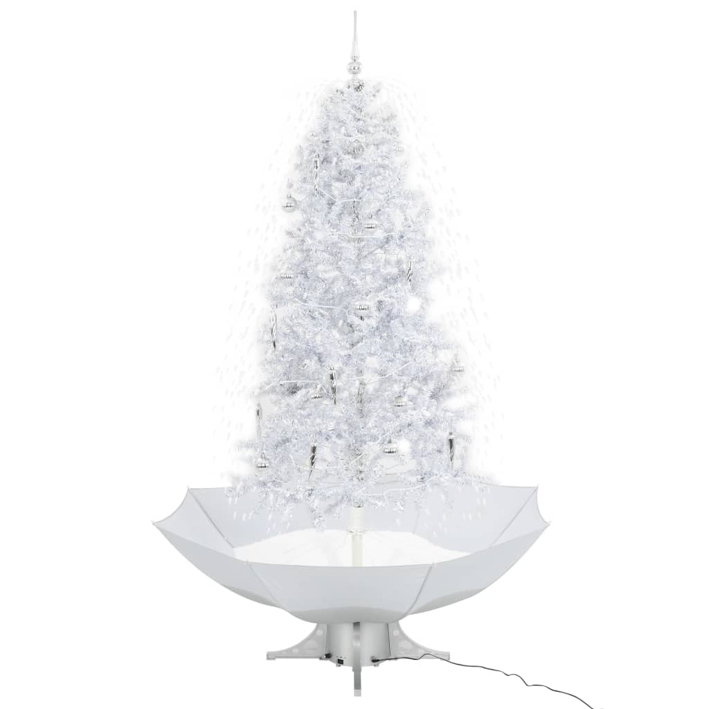 Vidaxl kerstboom sneeuwend met paraplubasis 190 cm wit