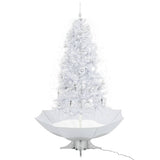 Vidaxl kerstboom sneeuwend met paraplubasis 190 cm wit