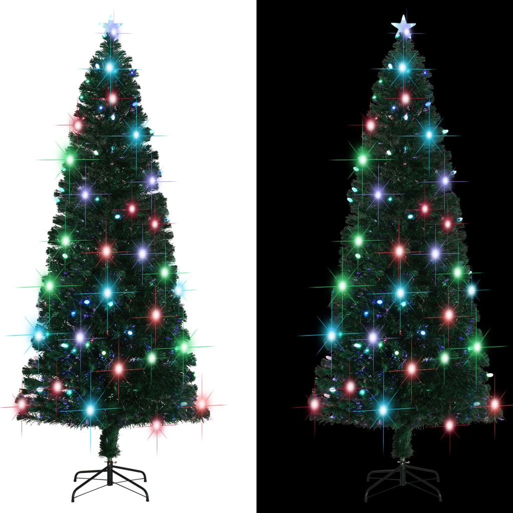 Vidaxl kerstboom met led en standaard 240 cm glasvezel