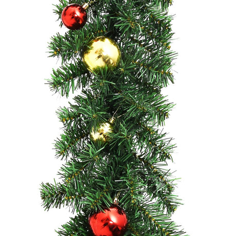 VidaXL Kerstslinger versierd met kerstballen 5 m