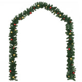 Vidaxl kerstslingers 4 st met kerstballen 270 cm pvc groen