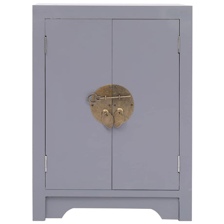 Vidaxl nachtkastje 38x28x52 cm paulowniahout grijs