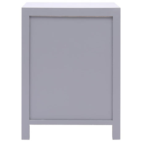 Vidaxl nachtkastje 38x28x52 cm paulowniahout grijs