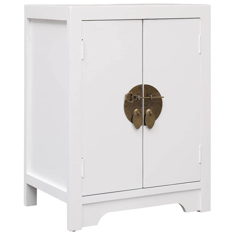Vidaxl nachtkastje 38x28x52 cm paulowniahout wit