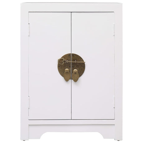 Vidaxl nachtkastje 38x28x52 cm paulowniahout wit