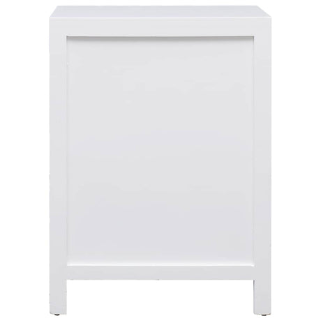 Vidaxl nachtkastje 38x28x52 cm paulowniahout wit