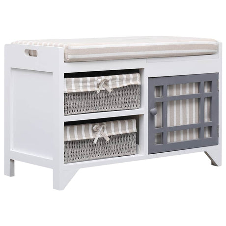 Vidaxl halbank 70x33,5x45 cm paulowniahout wit