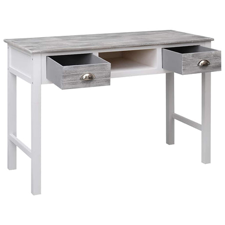 Vidaxl schrijftafel 110x45x76 cm hout grijs