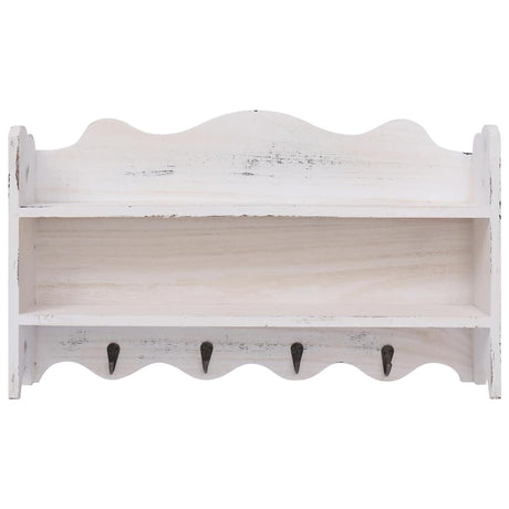 Vidaxl wandkapstok 50x10x30 cm hout wit