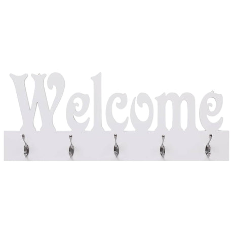 Vidaxl wandkapstok welcome 74x29,5 cm wit