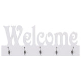 Vidaxl wandkapstok welcome 74x29,5 cm wit