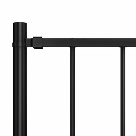 Vidaxl schuttingpaneel met palen gepoedercoat staal 1,81x0,75 m zwart