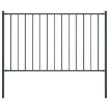 Vidaxl schuttingpaneel met palen gepoedercoat staal 1,81x1,25 m antraciet