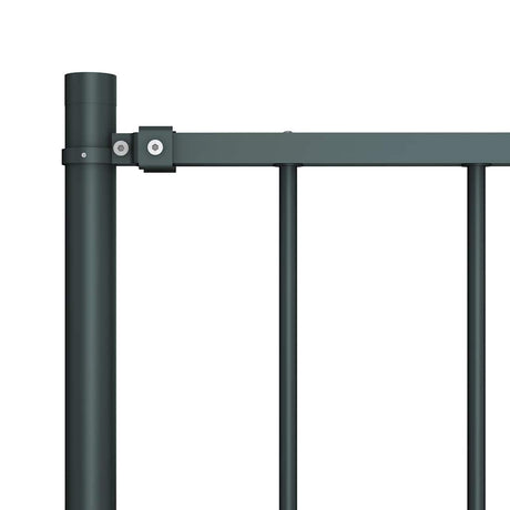 Vidaxl schuttingpaneel met palen gepoedercoat staal 1,81x1,25 m antraciet