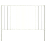 Vidaxl schuttingpaneel met palen gepoedercoat staal 1,81x0,75 m wit