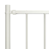 Vidaxl schuttingpaneel met palen gepoedercoat staal 1,81x0,75 m wit