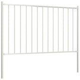 Vidaxl schuttingpaneel met palen gepoedercoat staal 1,81x1 m wit