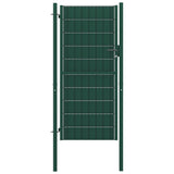 Vidaxl poort 100x124 cm pvc en staal groen