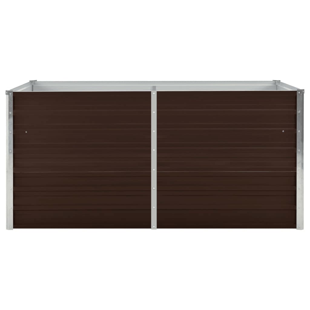 Vidaxl plantenbak verhoogd 160x80x77 cm gegalvaniseerd staal bruin