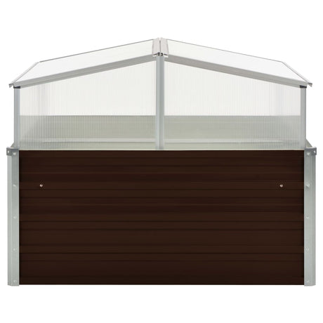 Vidaxl tuinkas 100x100x85 cm gegalvaniseerd staal bruin