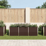 Vidaxl plantenbak verhoogd 240x80x77 cm gegalvaniseerd staal bruin