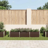 Vidaxl plantenbak verhoogd 240x80x45 cm gegalvaniseerd staal bruin