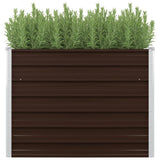 Vidaxl plantenbak verhoogd 100x40x77 cm gegalvaniseerd staal bruin