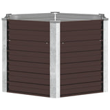 Vidaxl plantenbak verhoogd 129x129x77 cm gegalvaniseerd staal bruin