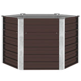 Vidaxl plantenbak verhoogd 129x129x77 cm gegalvaniseerd staal bruin