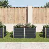 Vidaxl plantenbak verhoogd 160x80x77 cm gegalvaniseerd staal antraciet