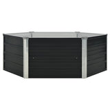 Vidaxl plantenbak verhoogd 129x129x45cm gegalvaniseerd staal antraciet