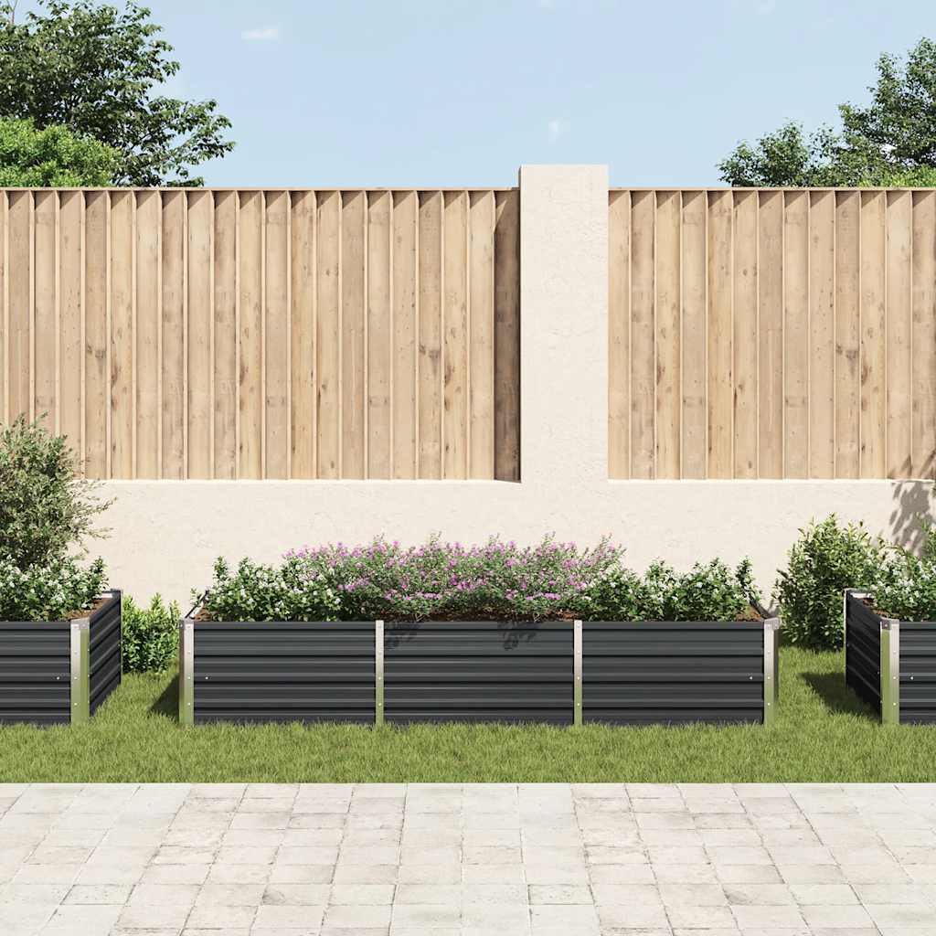 Vidaxl plantenbak verhoogd 240x80x45 cm gegalvaniseerd staal antraciet
