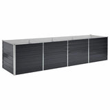 Vidaxl plantenbak verhoogd 320x80x77 cm gegalvaniseerd staal antraciet