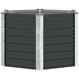 Vidaxl plantenbak verhoogd 129x129x77cm gegalvaniseerd staal antraciet