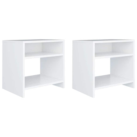 Vidaxl nachtkastjes 2 st 40x30x40 cm bewerkt hout wit