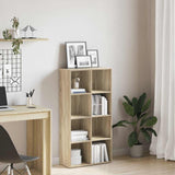 Vidaxl boekenkast dressoir 66x30x130 cm bewerkt hout sonoma eikenkleur