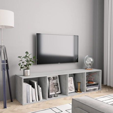 Vidaxl boekenkast tv-meubel 143x30x36 cm betongrijs