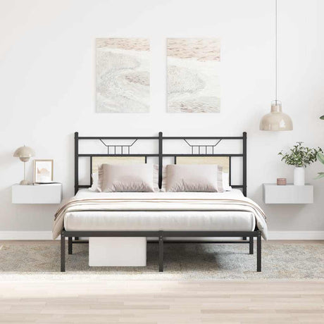 Vidaxl nachtkastjes 2 st zwevend 40x30x15cm bewerkt hout hoogglans wit