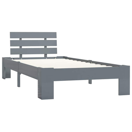 Vidaxl bedframe massief grenenhout grijs 100x200 cm