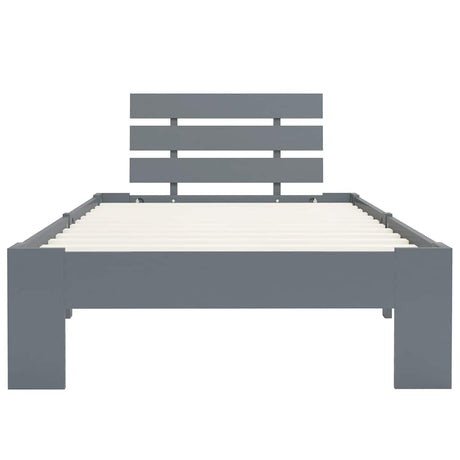Vidaxl bedframe massief grenenhout grijs 100x200 cm