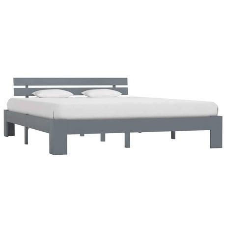 Vidaxl bedframe massief grenenhout grijs 180x200 cm