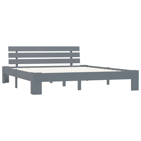Vidaxl bedframe massief grenenhout grijs 180x200 cm