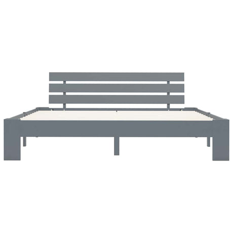 Vidaxl bedframe massief grenenhout grijs 180x200 cm