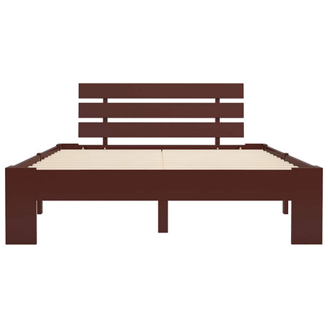 Vidaxl bedframe massief grenenhout donkerbruin 120x200 cm