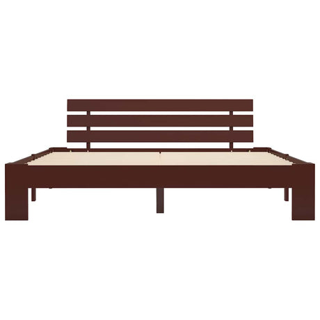 Vidaxl bedframe massief grenenhout donkerbruin 160x200 cm